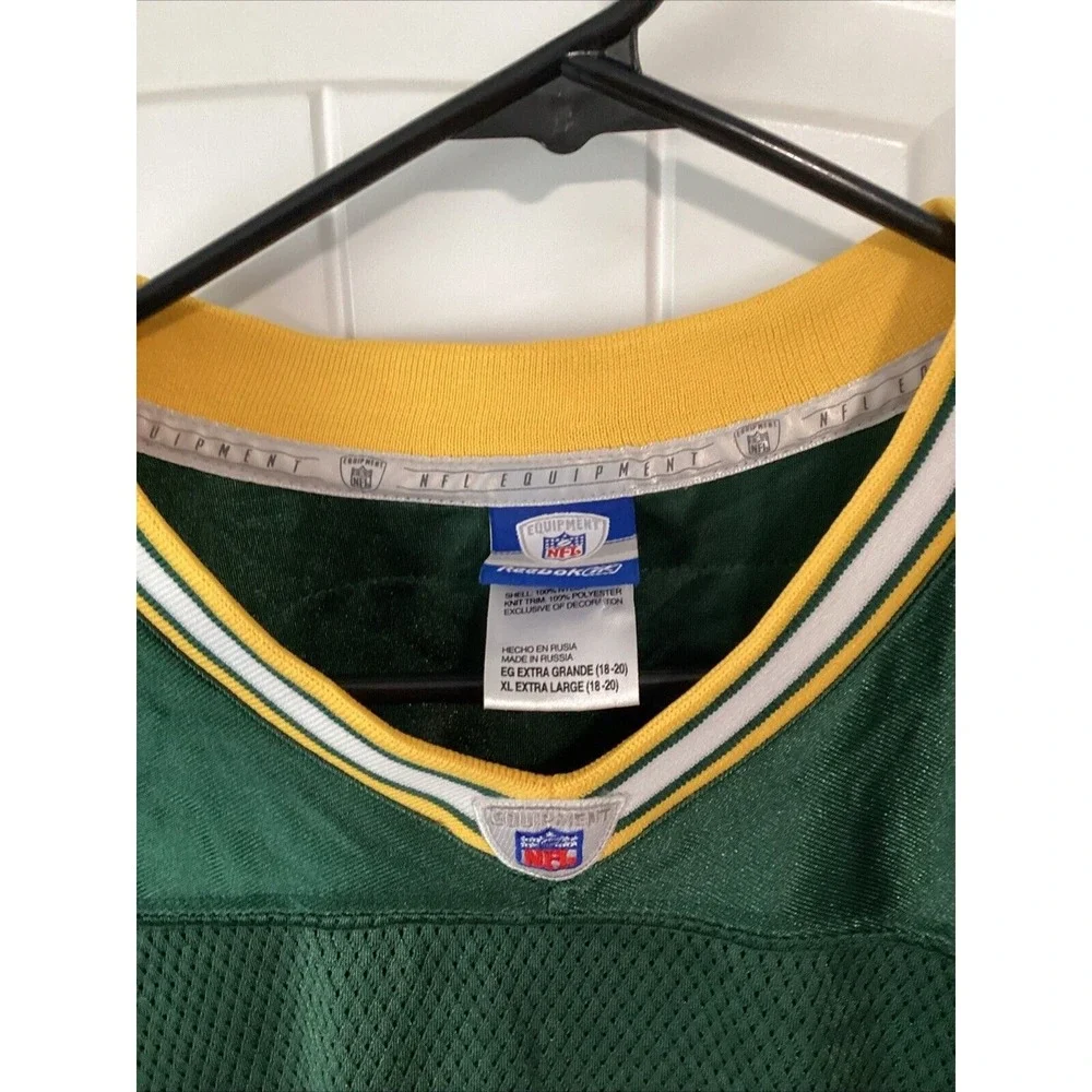 Brett Favre Boy's XL Jersey Reebok NFL Green Mesh Green Bay Packers #4
